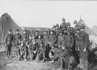 Record Group 165:<br />
Records of the War Department General and Special Staffs, 1860 - 1952Series:<br />
British Photographs of World War I, 1914 - 1918Item:<br />
American engineers who fought with the British on the Cambrai front. Near Peronne, France