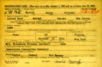 Krinsky, Harold-Draft Card.png